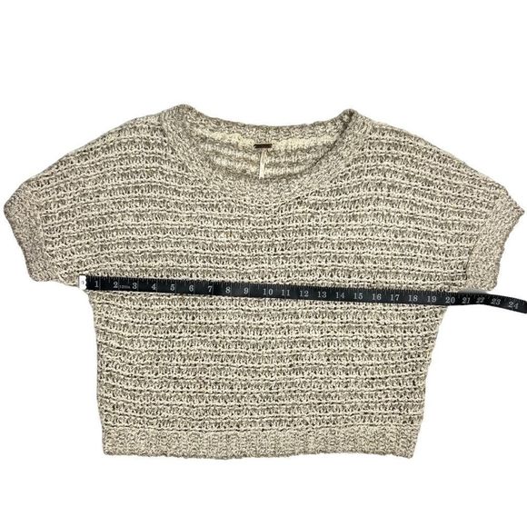 FREE PEOPLE Size XSmall Cotton Linen blend knit short sleeve knit top - Picture 11 of 11